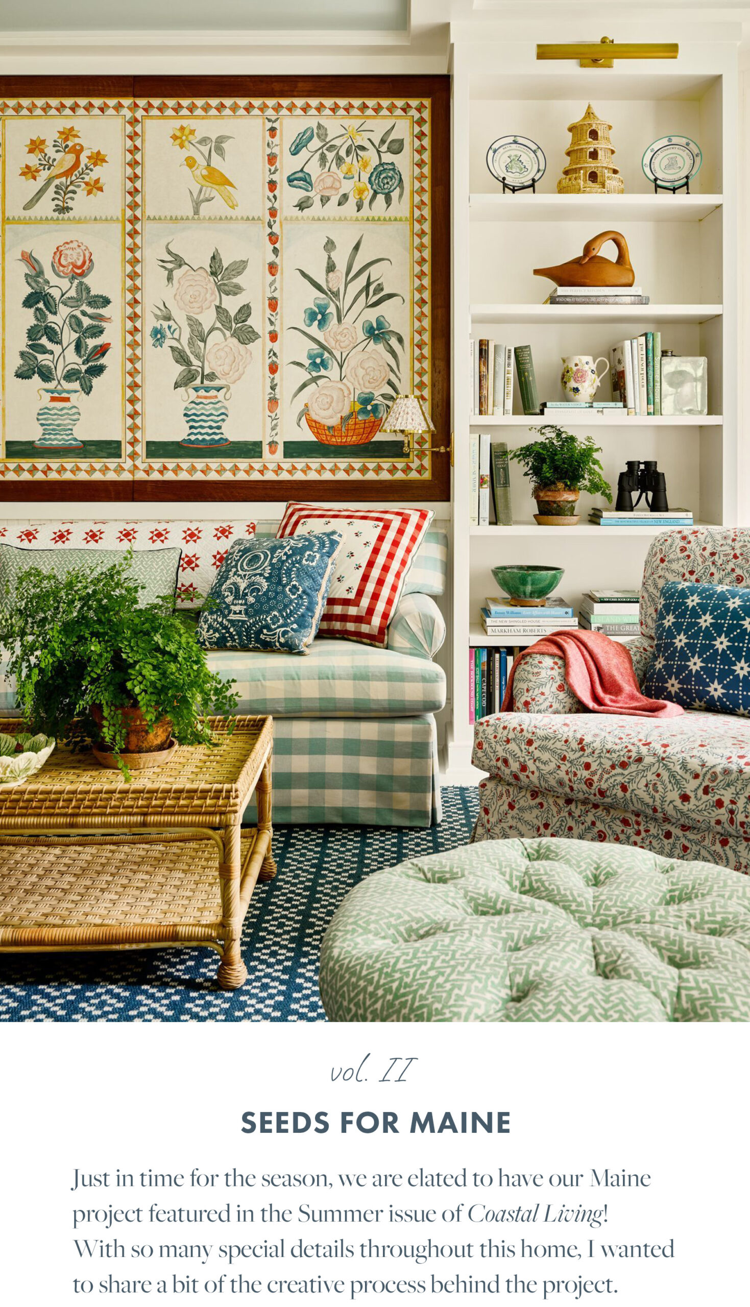 Just in time for the season, we are elated to have our Maine project featured in the Summer issue of Coastal Living! With so many special details throughout this home, I wanted to share a bit of the creative process behind the project.